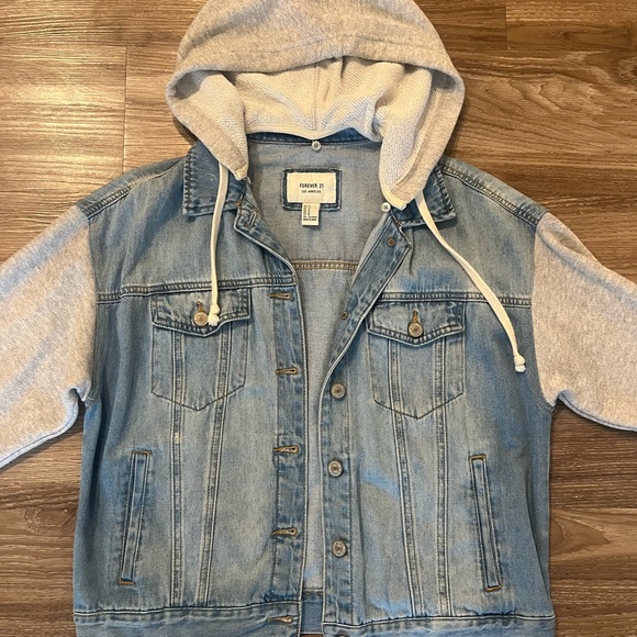 Forever 21 F21 denim combo jacket - Picture 2 of 9